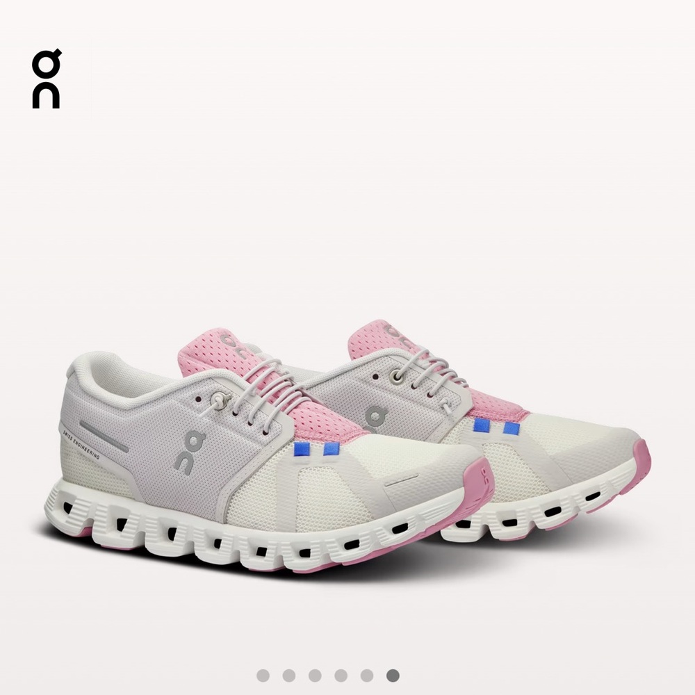 EUC On Running Cloud 5 Push Women's Sneakers - White/Pink